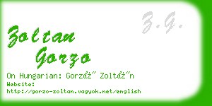 zoltan gorzo business card