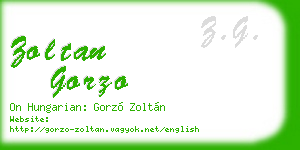 zoltan gorzo business card